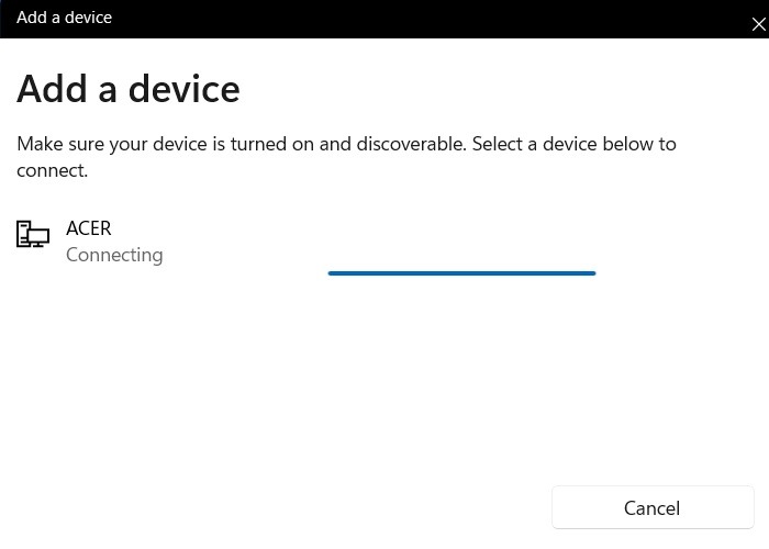 Connect Laptop Displays Windows11 Add A Device Bluetooth Connecting