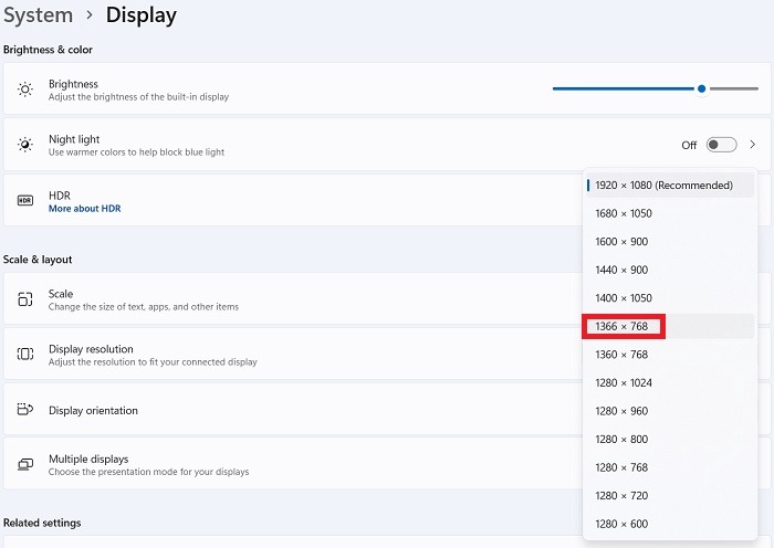 Connect Laptop Screens Change The Resolutions Size
