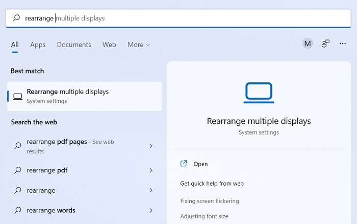 Connect Laptop Screens Rearrange Multiple Displays Windows11