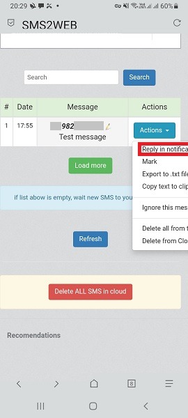 Forward Sms Android Dimonvideo Cloud Reply Actions