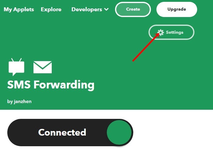 Forward Sms Android Ifttt Settings