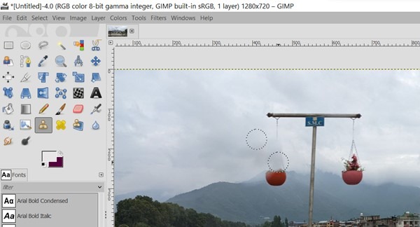 Gimp Clone Tool Select