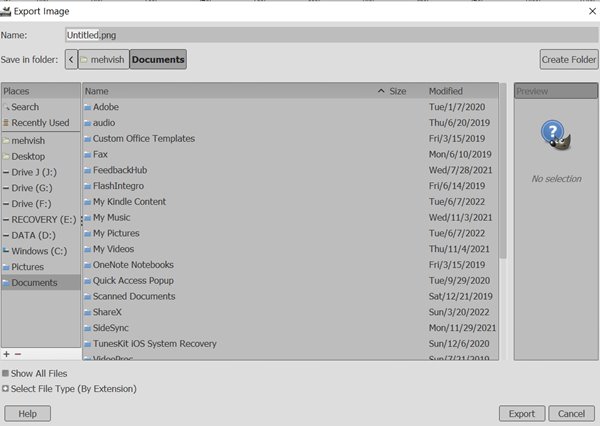 Gimp Export As Image