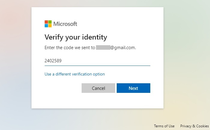 Hotmail Login Code Sent Alternate Email Address