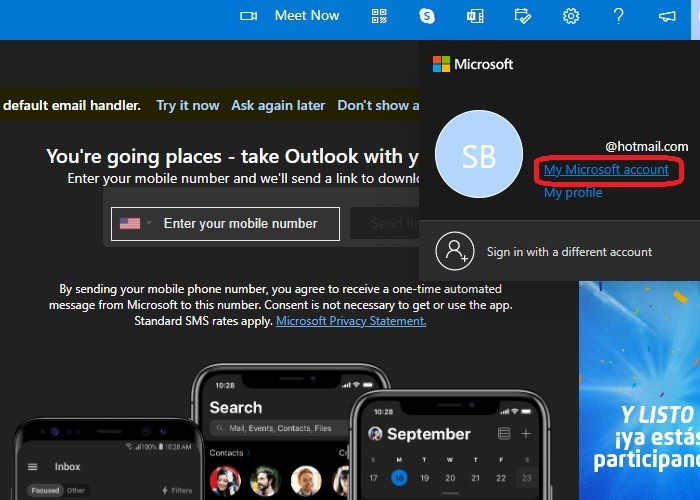 Hotmail My Microsoft Account