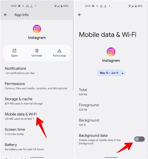Instagram Background Data