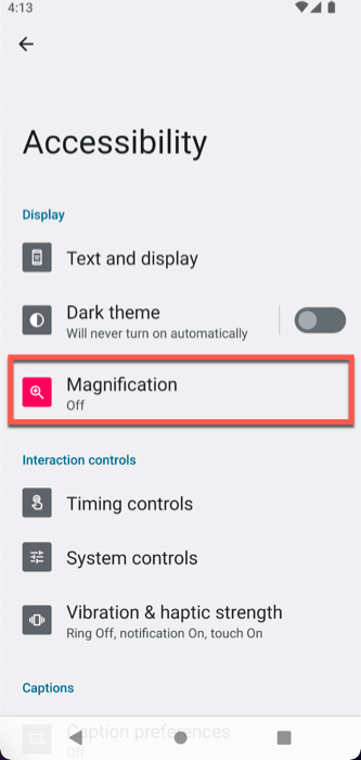 Navigate To Accessibility Settings Magnification