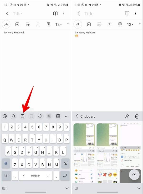 Samsung Keyboard Clipboard
