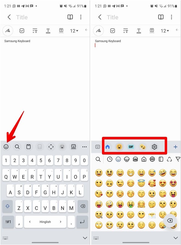 Samsung Keyboard Emojis