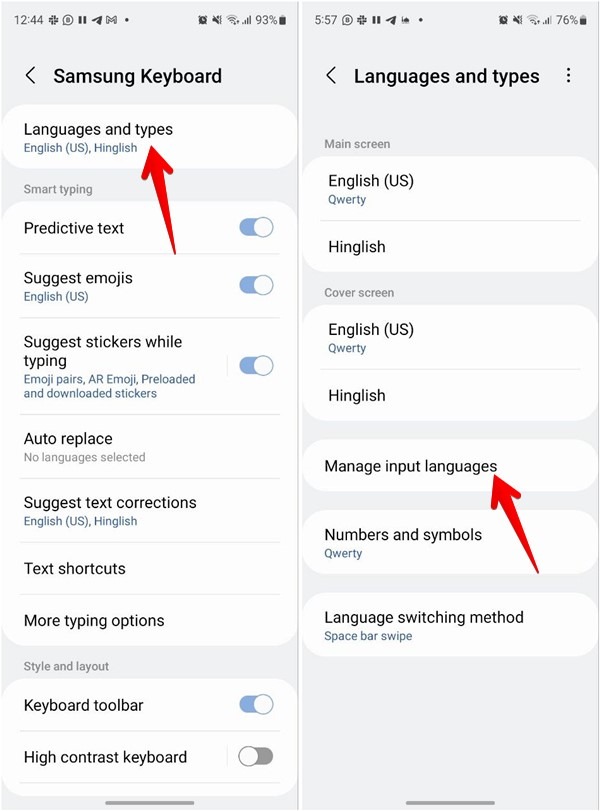 Samsung Keyboard Language