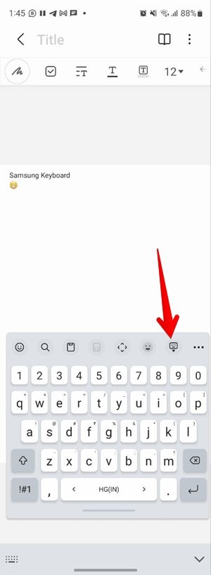 Samsung Keyboard Modes