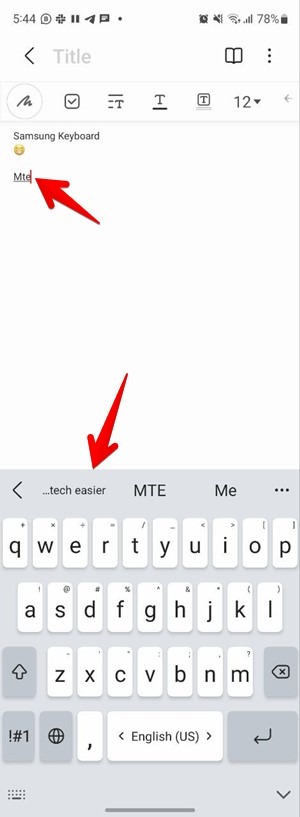 Samsung Keyboard Shortcuts Use