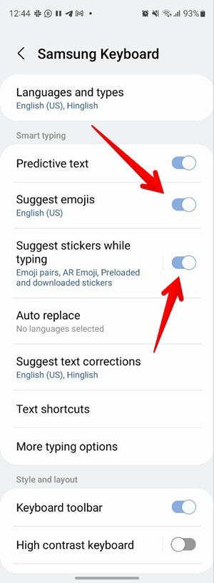 Samsung Keyboard Suggested Stickers