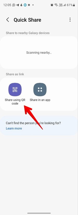Samsung Quick Share Link Qr Code