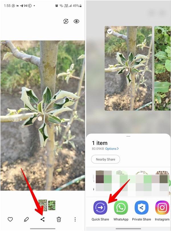 Samsung Quick Share Nearby