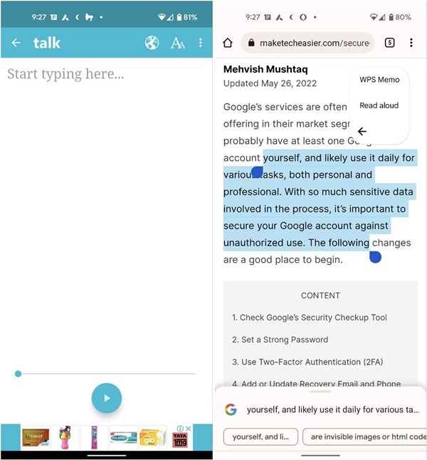 Read Simple Text To Speech Android Talk