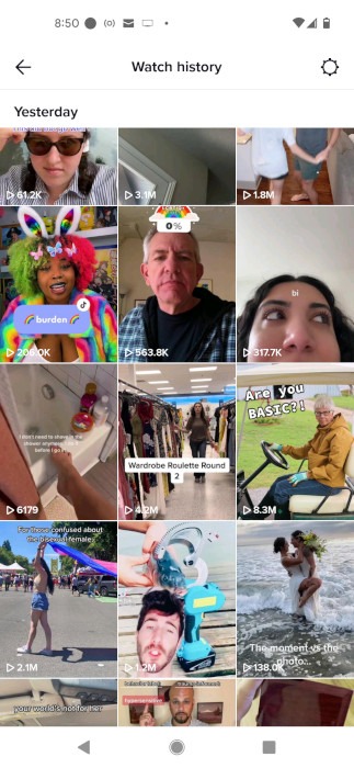 Tiktok Watch History View