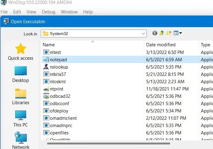 Wdf Violation Windbg Open Executable Notepad
