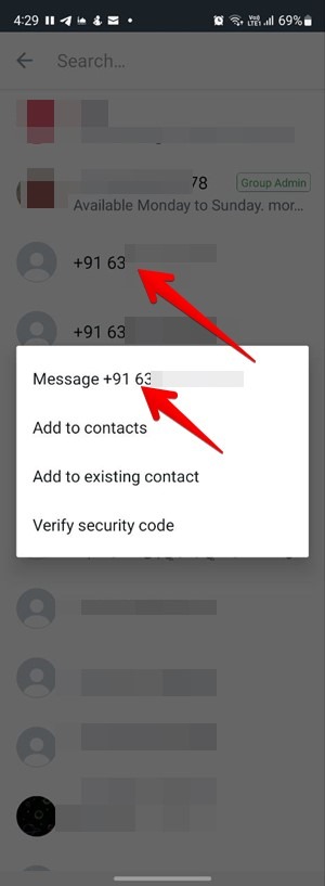 Whatsapp Message Number In Groups