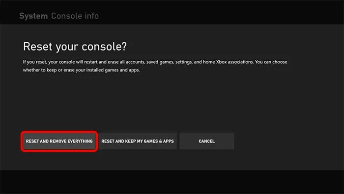 Xbox Person Bought Reset Console Now