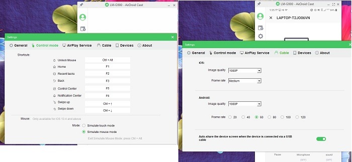 Airdroid Cast Review Control Screen