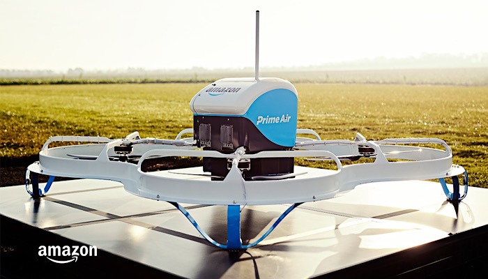 Amazon Prime Air Drone Delivery Blue