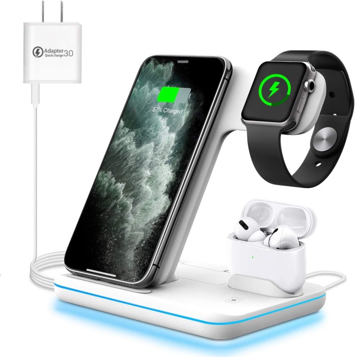 Apple Watch Docking Station Waitiee 3 In 1 Wireless Charging Station
