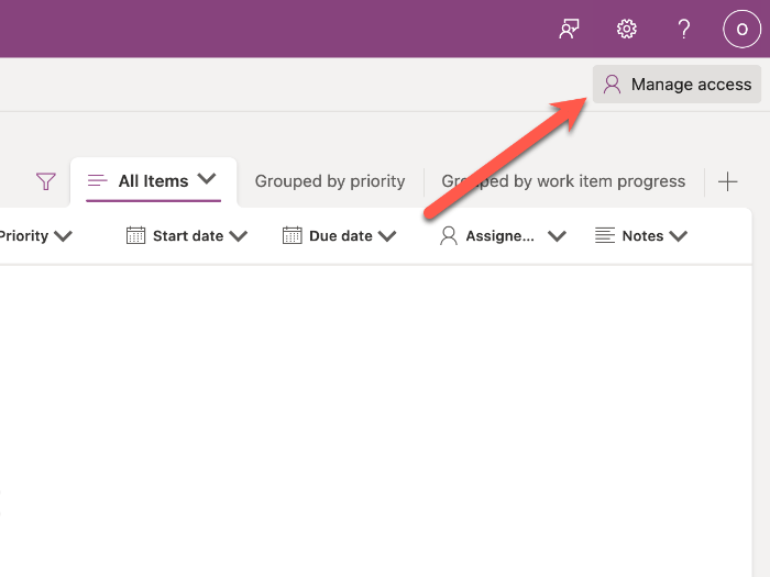 Click On Manage Access