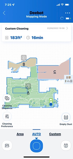 Ecovacs Deebot N8 Pro Areas