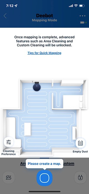 Ecovacs Deebot N8 Pro Create Map