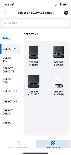 Ecovacs Deebot N8 Pro Select Scan