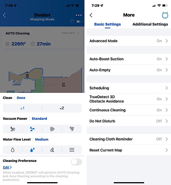 Ecovacs Deebot N8 Pro Settings Preferences