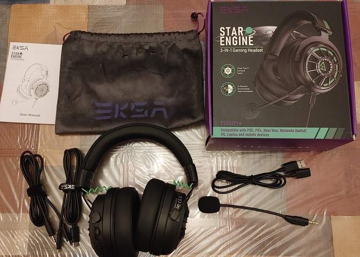 Eksa Star Engine E5000 Pro Gaming Headset Review Box