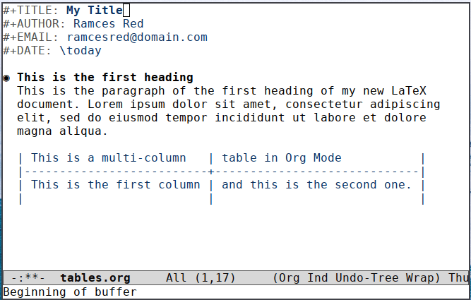 Emacs Latex 17 Multi Column Table