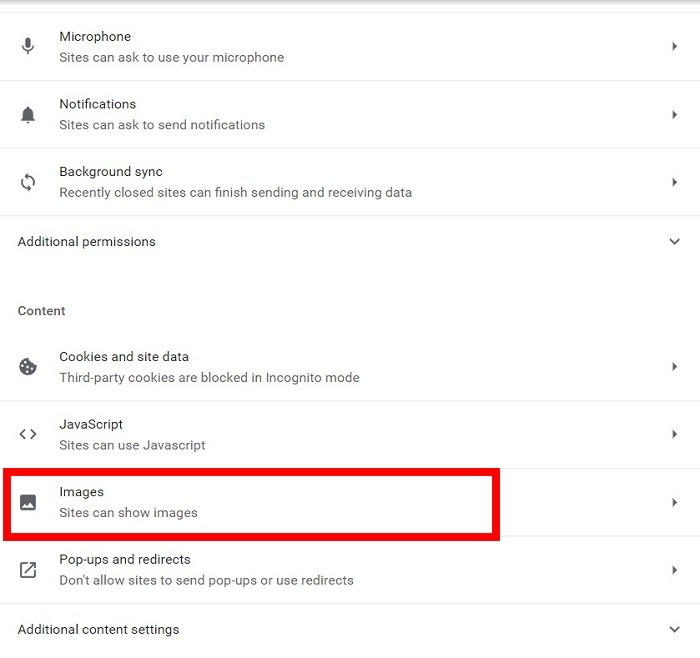 Facebook Images Not Loading Chrome Content Images