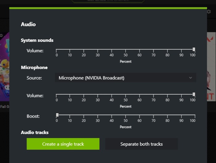 Geforce Experience Guide Nvidia Share Audio