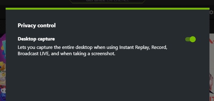 Geforce Experience Guide Nvidia Share Desktop Capture
