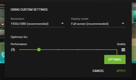 Geforce Experience Guide Custom Settings Performance