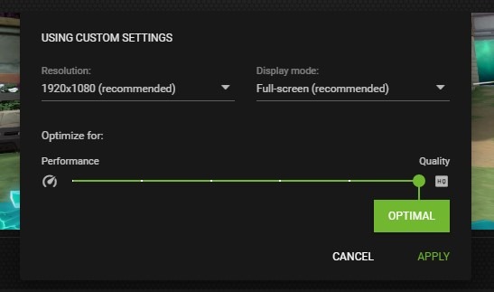 Geforce Experience Guide Custom Settings Quality