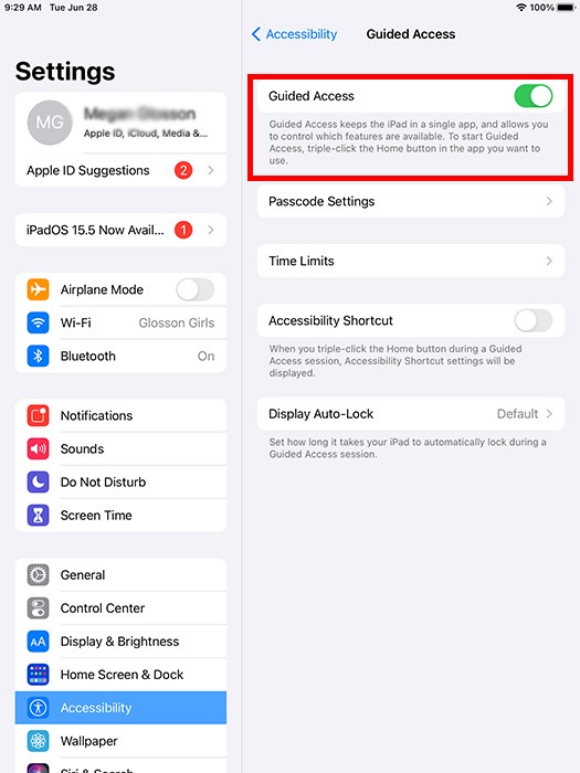 Ipad Iphone Senior Guided Access On