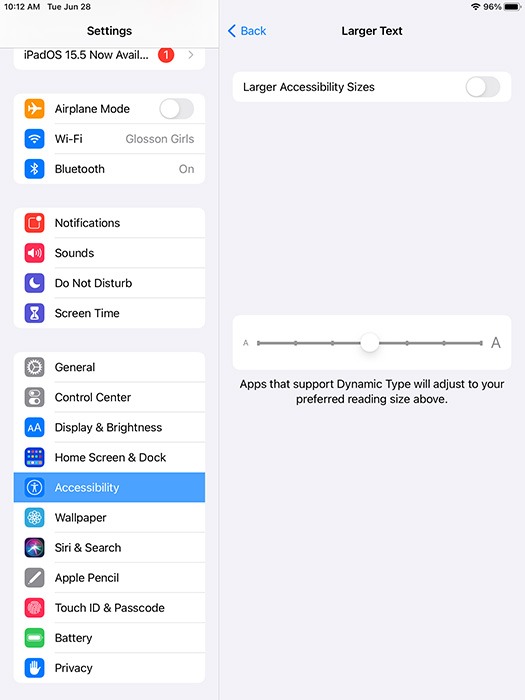 Ipad Iphone Senior Larger Text