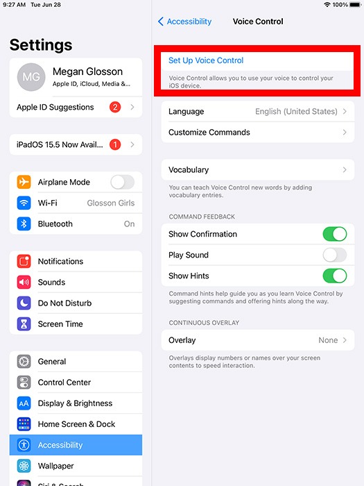 Ipad Iphone Senior Voice Control Set Up