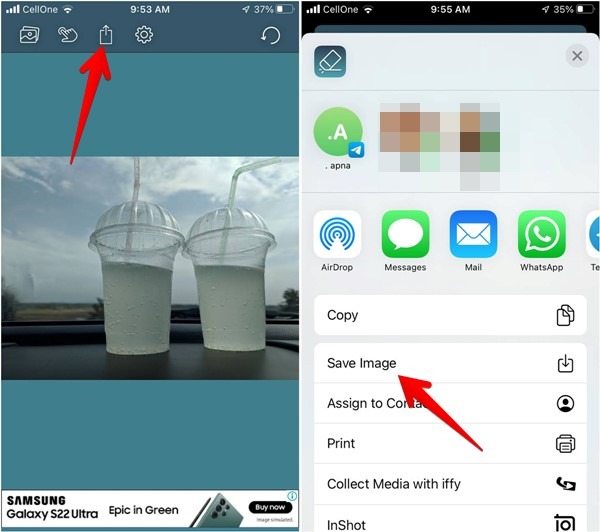 Iphone Save Image Without Unwanted Object