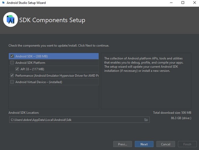 Install Android Sdk Studio Windows Performance