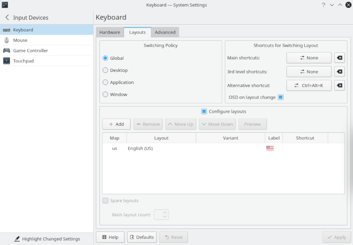 Plasma Keyboard Settings Keyboard Layout 04 Input Settings