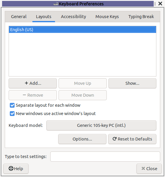 MATE Keyboard Settings Keyboard Layout 12 Mate Keyboard Settings