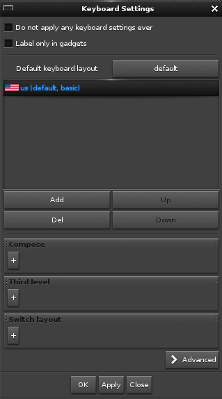 Keyboard Layout 16 Enlightenment Keyboard Settings