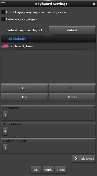 Keyboard Layout 18 Enlightenment Change Keyboard