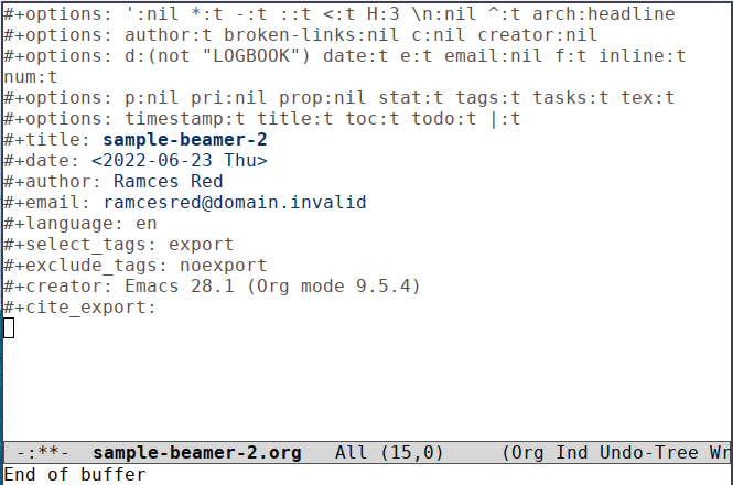 Org Beamer 10 Insert Template Emacs