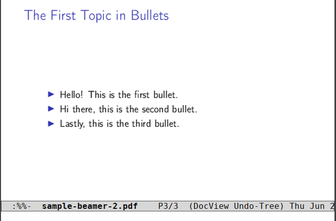 Org Beamer 14 Beamer Slide With Bullets